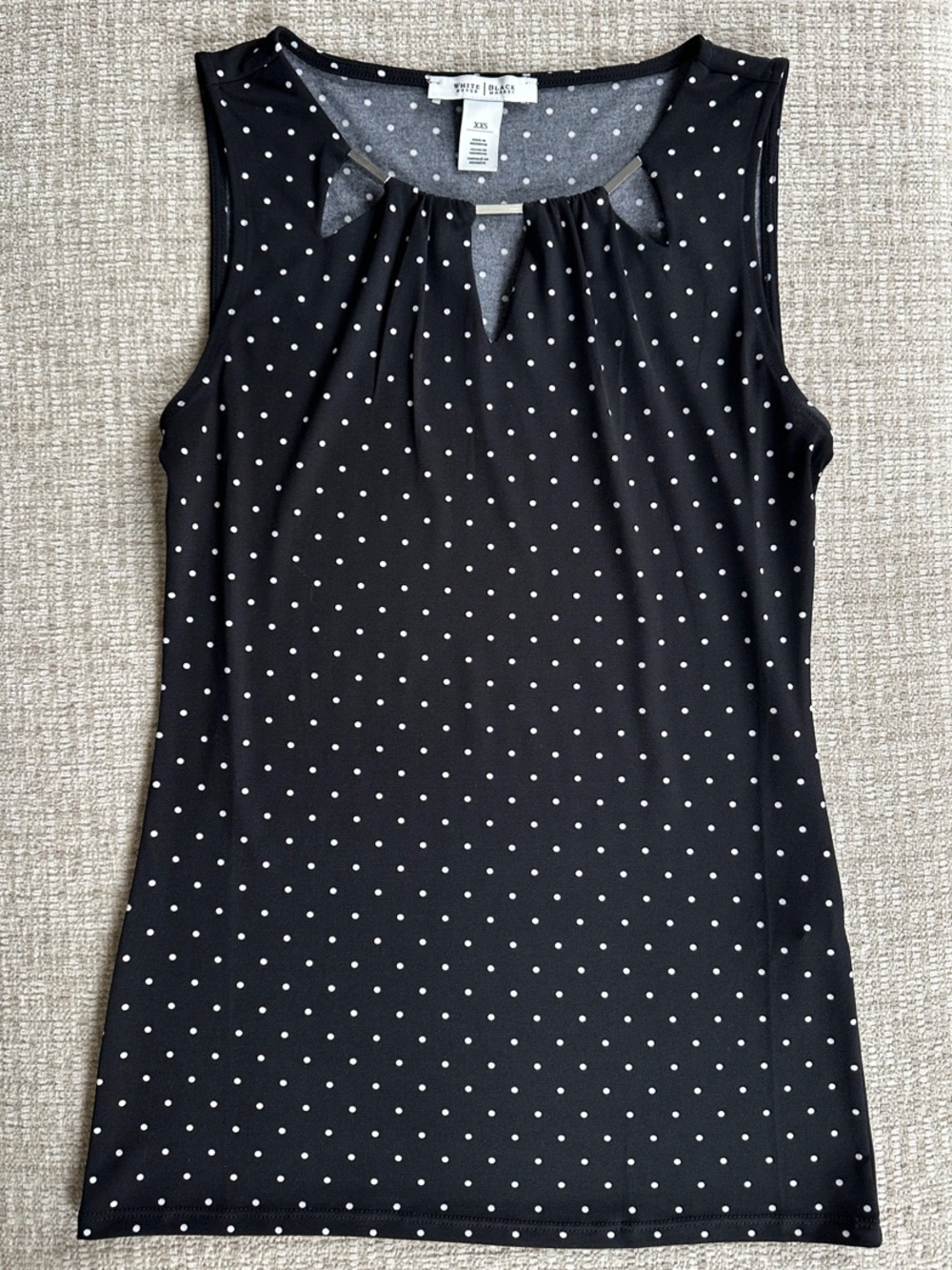 WHBM Polka Dot Sleeveless Blouse